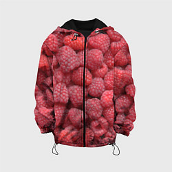 Куртка с капюшоном детская Малина - ягоды, цвет: 3D-черный