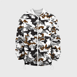 Детская куртка Камуфляж Чёрно-Белый Camouflage Black-White