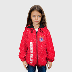Куртка с капюшоном детская Bayern munchen Абстрактно выцарапанный фон, цвет: 3D-черный — фото 2