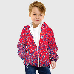 Куртка с капюшоном детская Bayern munchen брызги красок, цвет: 3D-белый — фото 2