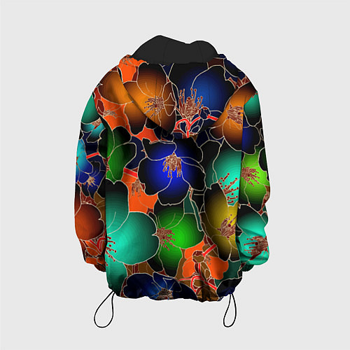 Детская куртка Vanguard floral pattern Summer night Fashion trend / 3D-Черный – фото 2