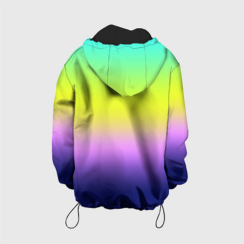 Детская куртка Разноцветный размытый фон градиент / 3D-Черный – фото 2