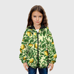 Куртка с капюшоном детская Лимоны На Ветках, цвет: 3D-черный — фото 2