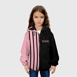 Куртка с капюшоном детская BLACKPINK HALF BLACK-PINK MINI LOGO, цвет: 3D-черный — фото 2