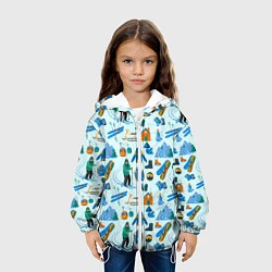 Куртка с капюшоном детская SKI TRAIL, цвет: 3D-белый — фото 2