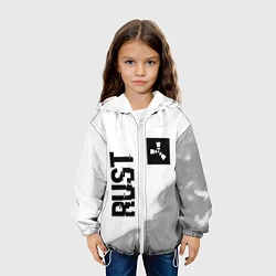 Куртка с капюшоном детская Rust Glitch на светлом фоне, цвет: 3D-белый — фото 2