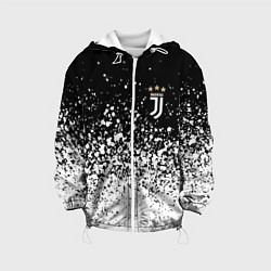 Куртка с капюшоном детская Juventus fc брызги краски, цвет: 3D-белый