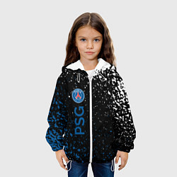 Куртка с капюшоном детская Psg брызги красок, цвет: 3D-белый — фото 2
