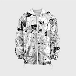 Куртка с капюшоном детская Tokyo Revengers паттерн, цвет: 3D-белый