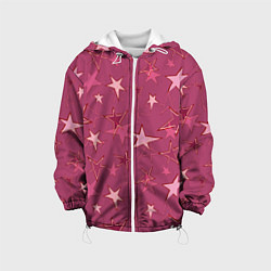 Куртка с капюшоном детская Terracotta Star Pattern, цвет: 3D-белый