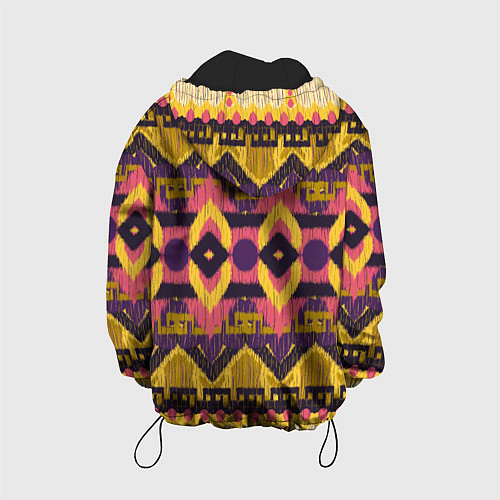 Детская куртка Африканский узор орнамент из шерсти Africa Wool Pa / 3D-Черный – фото 2