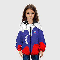 Куртка с капюшоном детская МЧС - флаг России, цвет: 3D-черный — фото 2