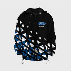 Куртка с капюшоном детская Ford треугольники, цвет: 3D-черный
