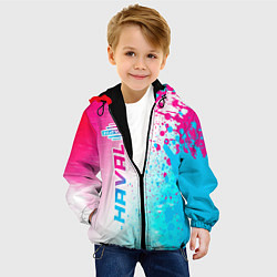 Куртка с капюшоном детская Haval Neon Gradient - FS, цвет: 3D-черный — фото 2