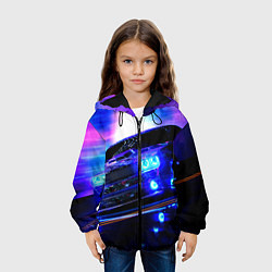 Куртка с капюшоном детская Додж Челленджер, цвет: 3D-черный — фото 2