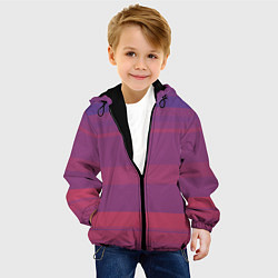 Куртка с капюшоном детская Закатные линии, цвет: 3D-черный — фото 2