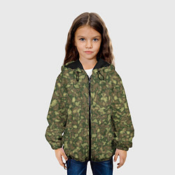 Куртка с капюшоном детская Камуфляж цифровой Флора-1 пиксель, цвет: 3D-черный — фото 2