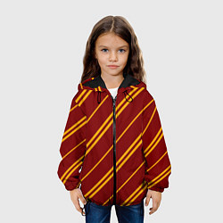 Куртка с капюшоном детская Золотые полосы, цвет: 3D-черный — фото 2