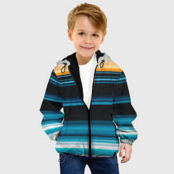 Куртка с капюшоном детская Градиент восход солнца, цвет: 3D-черный — фото 2