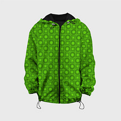 Детская куртка Зеленые круги и ромбы