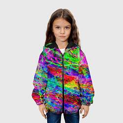 Куртка с капюшоном детская Пожар в лесу, цвет: 3D-черный — фото 2