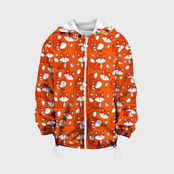 Куртка с капюшоном детская Red foxes, цвет: 3D-белый