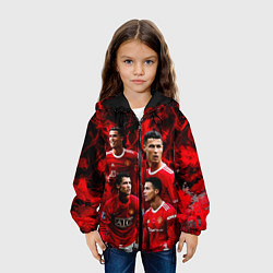 Куртка с капюшоном детская Криштиану Роналду Манчестер Юнайтед, цвет: 3D-черный — фото 2
