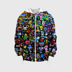 Куртка с капюшоном детская Персонажи из разных игр, цвет: 3D-белый