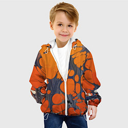 Куртка с капюшоном детская Лавовая паутина, цвет: 3D-белый — фото 2