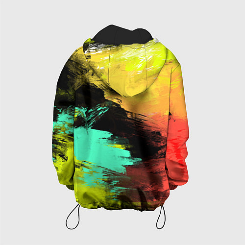 Детская куртка Яркий красочный гранж / 3D-Черный – фото 2