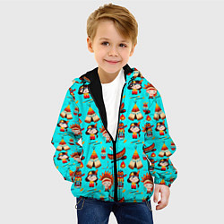 Куртка с капюшоном детская Indian children, цвет: 3D-черный — фото 2
