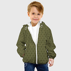 Куртка с капюшоном детская Камуфляжные звезды, цвет: 3D-белый — фото 2