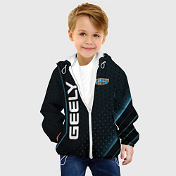 Куртка с капюшоном детская Geely Абстракция, цвет: 3D-белый — фото 2