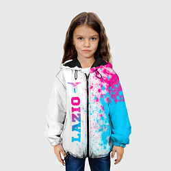 Куртка с капюшоном детская Lazio neon gradient style: по-вертикали, цвет: 3D-черный — фото 2