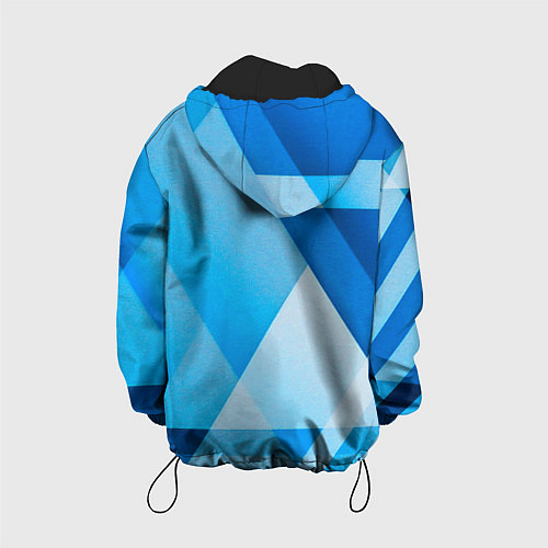 Детская куртка Geely - абстракция треугольники / 3D-Черный – фото 2