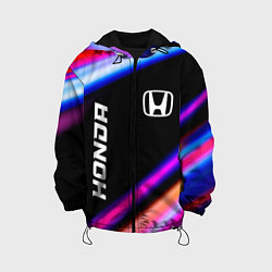 Куртка с капюшоном детская Honda speed lights, цвет: 3D-черный