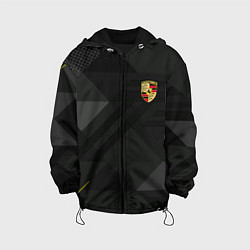 Куртка с капюшоном детская Porsche - logo, цвет: 3D-черный