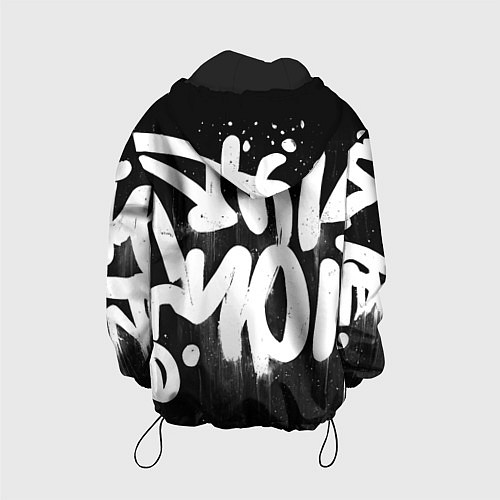 Детская куртка Уличное искусство - Граффити / 3D-Черный – фото 2