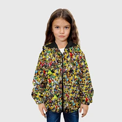 Куртка с капюшоном детская Симпсоны все Герои, цвет: 3D-черный — фото 2