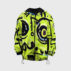 Куртка с капюшоном детская Уличное творчество - граффити, цвет: 3D-черный