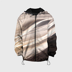 Куртка с капюшоном детская Абстрактные волны и огни бесконечности, цвет: 3D-черный