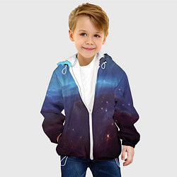 Куртка с капюшоном детская Космический дым, цвет: 3D-белый — фото 2