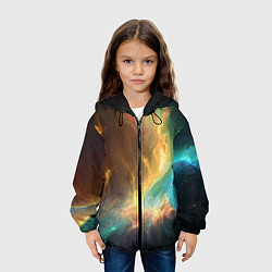 Куртка с капюшоном детская Крыло звезды, цвет: 3D-черный — фото 2