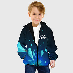 Куртка с капюшоном детская Hitman взрыв частиц, цвет: 3D-черный — фото 2