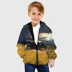 Куртка с капюшоном детская Танк Е100, цвет: 3D-черный — фото 2