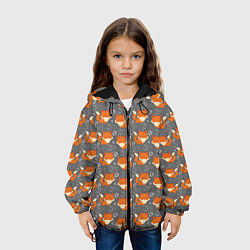 Куртка с капюшоном детская Веселые лисички, цвет: 3D-черный — фото 2