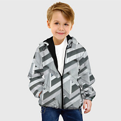 Куртка с капюшоном детская Огромное множество блоков - Броня, цвет: 3D-черный — фото 2
