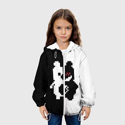 Куртка с капюшоном детская Monokuma pixel, цвет: 3D-белый — фото 2