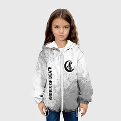 Куртка с капюшоном детская Angels of Death glitch на светлом фоне: надпись, с, цвет: 3D-белый — фото 2