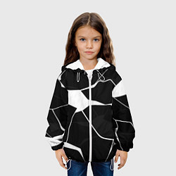 Куртка с капюшоном детская Черно-белая классика, цвет: 3D-белый — фото 2